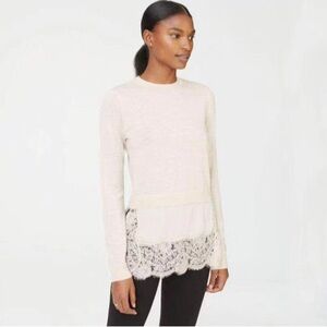 A376 Club Monaco Wool Two layer slip long sleeve top sweater